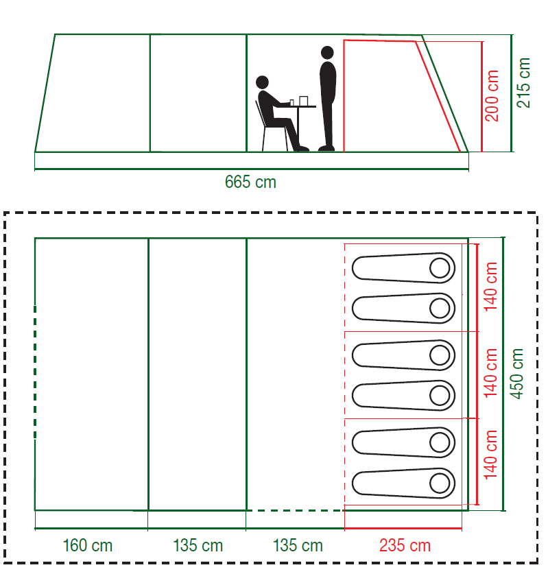 Weathermaster 6XL Air uppblásið tjald