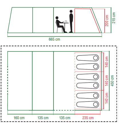 Weathermaster 6XL Air uppblásið tjald